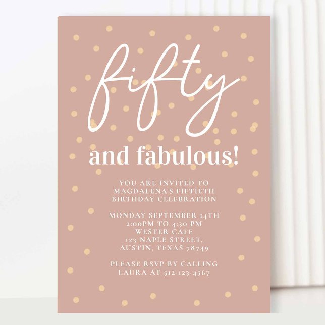 50 and Fabulous Birthday Party Invitation (Creator Uploaded)