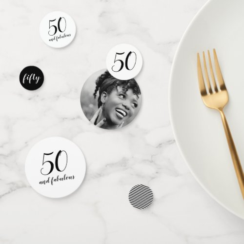 50 and Fabulous Birthday Party Photo  Confetti