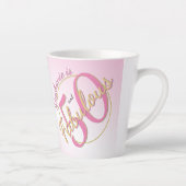 50 and Fabulous Birthday Party Pink/Gold Fun 50th Latte Mug (Right)