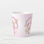 50 and Fabulous Birthday Party Pink/Gold Fun 50th Latte Mug (Front)