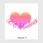 50 And Fabulous Birthday Party Pink Heart Ombre Sticker<br><div class="desc">Cute and pretty happy birthday sticker with colorful red heart pattern designed for 50th birthday celebrations! Available in different sizes to choose from.</div>
