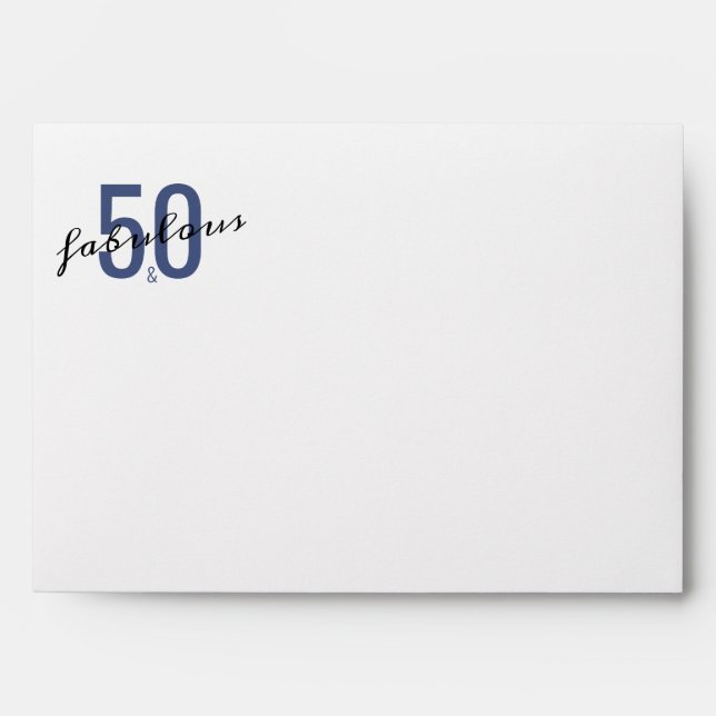 50 and Fabulous Birthday Personalized Envelope (Front)