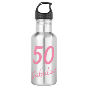 50 and Fabulous Birthday  Stainless Steel Water Bottle