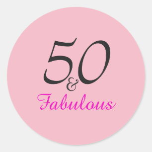 50 and Fabulous Birthday   stickers