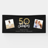 50 and fabulous black and gold birthday 