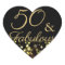 50 and Fabulous Black and Gold Birthday Sticker
