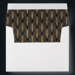 50 and Fabulous Black Gold Art Deco Return Address Envelope<br><div class="desc">Can be fully customized to suit your needs. © Gorjo Designs. Made for you via the Zazzle platform. // Looking for matching items? Other stationery from the set available in the ‘collections’ section of my store. // Need help customizing your design? Got other ideas? Feel free to contact me (Zoe)...</div>