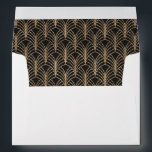 50 and Fabulous Black Gold Art Deco Return Address Envelope<br><div class="desc">Can be fully customized to suit your needs. © Gorjo Designs. Made for you via the Zazzle platform. // Looking for matching items? Other stationery from the set available in the ‘collections’ section of my store. // Need help customizing your design? Got other ideas? Feel free to contact me (Zoe)...</div>