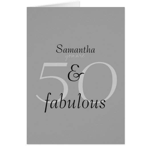 50 and Fabulous Cards (Front)