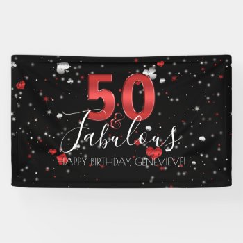 50 And Fabulous | Casino Vegas Birthday Banner by chandraws at Zazzle