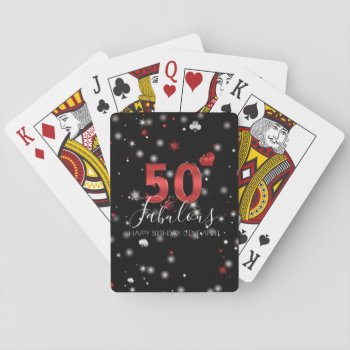 50 And Fabulous | Casino Vegas Birthday Playing Cards by chandraws at Zazzle