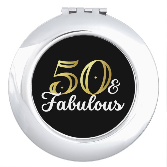 50 And Fabulous  Compact Mirror (Front)