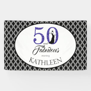 50 and Fabulous Custom 50th Birthday Banner