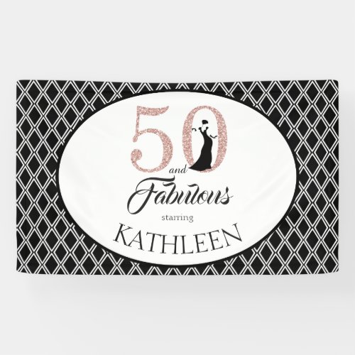 50 and Fabulous Custom 50th Birthday Banner