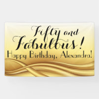 50 and Fabulous Custom 50th Birthday Party Banner