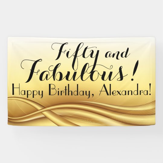 50 and fabulous custom 50th birthday party banner zazzle com