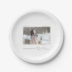 50 and Fabulous Custom Photo Paper Plates