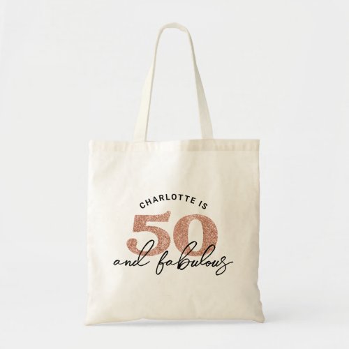 50 And Fabulous Custom Tote Bag