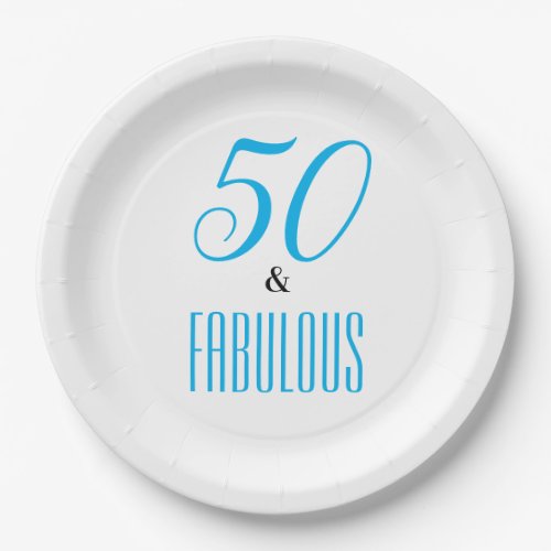 50 And Fabulous Customizable Birthday Party Paper  Paper Plates