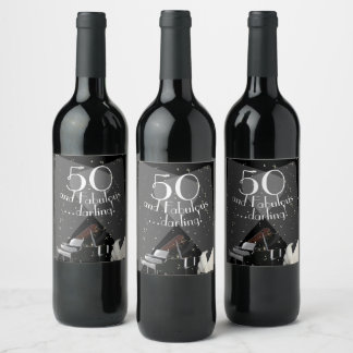 50 and Fabulous Darling Wine Label