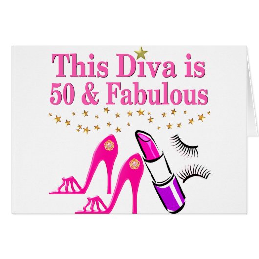 50 AND FABULOUS DIVA CARDS (Front Horizontal)