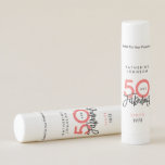50 and Fabulous Elegant 50th Birthday  Lip Balm<br><div class="desc">The words "50 and Fabulous" are elegantly showcased using trendy typography.
Feel free to adjust the colors easily through the edit menu to match your preferred scheme.
Celebrate your fiftieth birthday in style with this personalized design.</div>