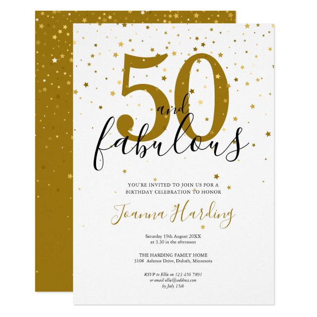 50th Birthday Party Invitation Templates