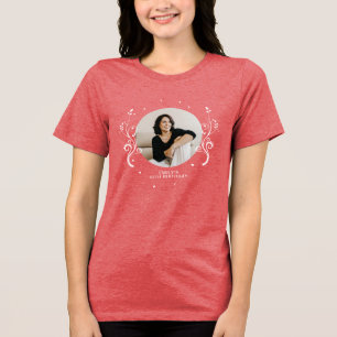 50 and Fabulous Foliage 50th Birthday Photo Tri-Blend Shirt