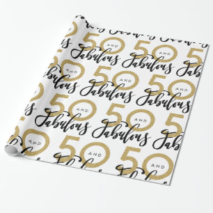 50 and fabulous gift wrap