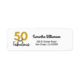 50 and Fabulous Gold and Black  Label