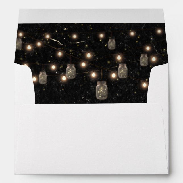 50 and Fabulous Gold Black Marble Mason Jar Lights Envelope (Back (Bottom))