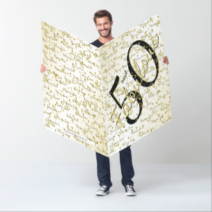 50 and Fabulous Gold & Black Your Name Pattern Card