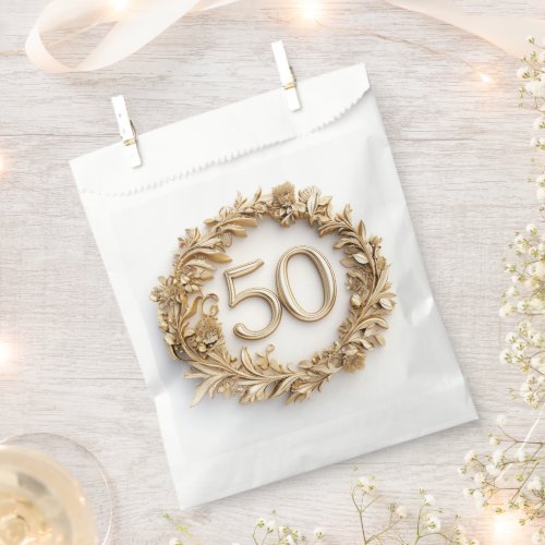 50 and Fabulous Gold Favor Bag