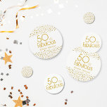50 and Fabulous Gold Glitter 50th Birthday Party  Confetti<br><div class="desc">50 and Fabulous Gold Glitter 50th Birthday Party Confetti. Modern and elegant birthday confetti with trendy typography and faux gold glitter dots. The design has a custom name. Make personalized 50th birthday confetti for hers celebration.</div>