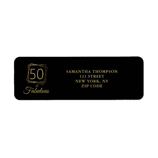 50 and Fabulous Gold  Label (Front)