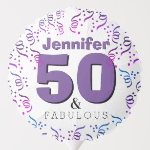 Purple 50th Birthday Decorations Zazzle