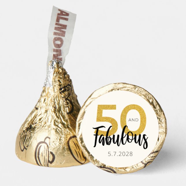 50 and Fabulous Happy 50th Birthday Celebration Hershey®'s Kisses® (Front)