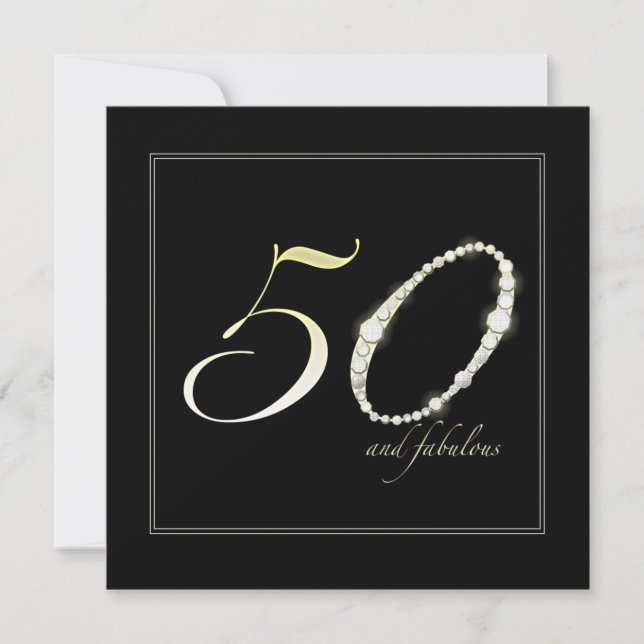 50 and Fabulous Invitation (Front)