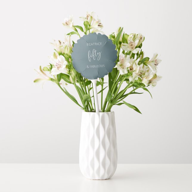 50 and Fabulous Modern Script  Balloon (Vase)