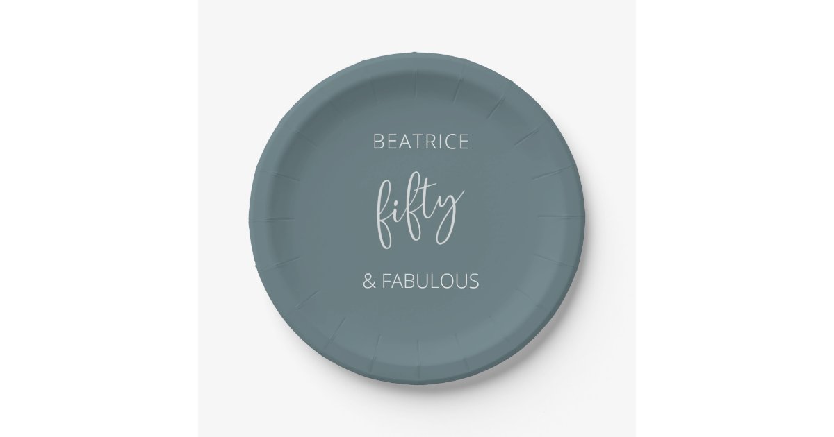 Script Plates 50 and Fabulous Modern Script Paper Plates | Zazzle
