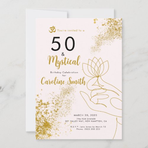 50 and Fabulous Mystical 50th Birthday Invitation