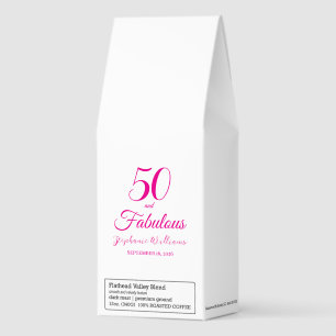 50 and Fabulous Name Date 50th Birthday Party Roasted Coffee