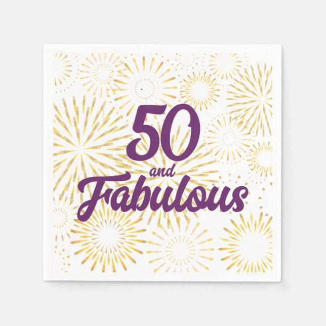 50 and Fabulous   Napkins (Front)