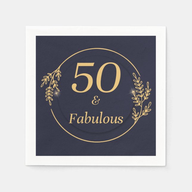 50 and Fabulous  Napkins (Front)