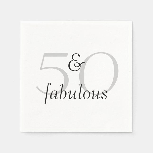 50 and Fabulous Paper Napkins (Front)