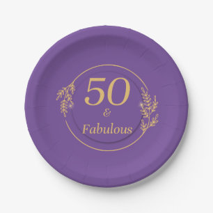 50 and Fabulous Paper Plates
