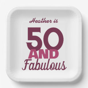 50 and Fabulous Paper Plates
