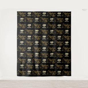 50 and Fabulous Party Backdrop Step and Repeat