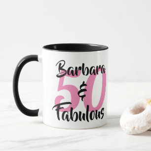 50 and Fabulous Personalized Birthday Party Mug