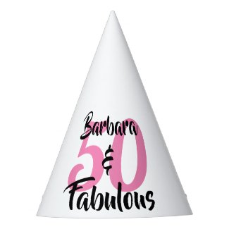 50 and Fabulous Personalized Birthday Party Party Hat